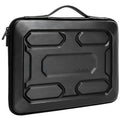 Black laptop protective hard case with grip shoulder bag for 5 to 10 inch tablets