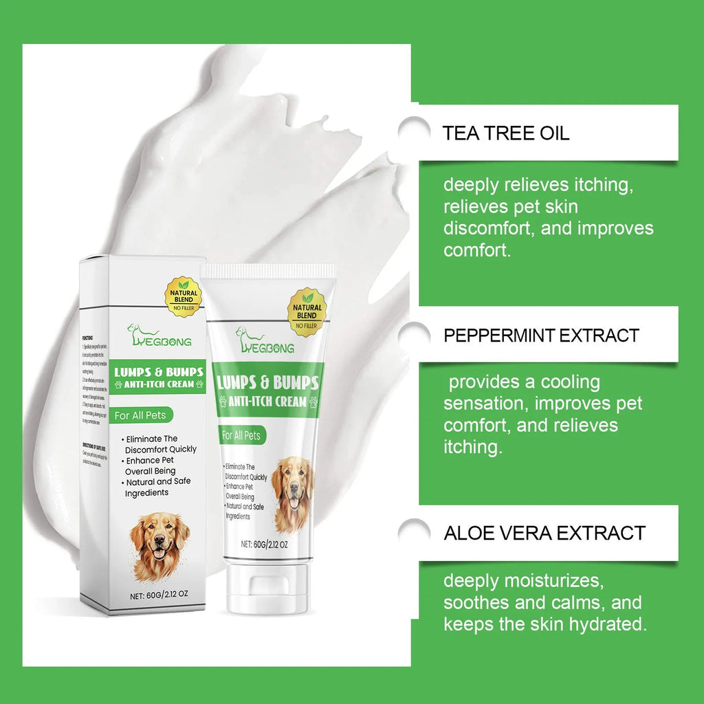 60g tube of antipruritic cream for cats on a white background