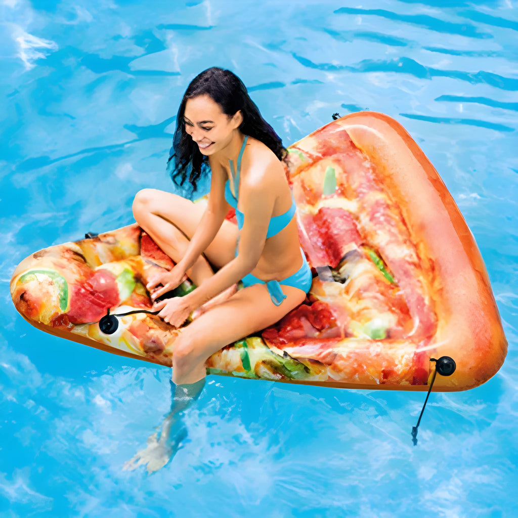 Pizza float surfboard inflatable recliner 175x145cm on water