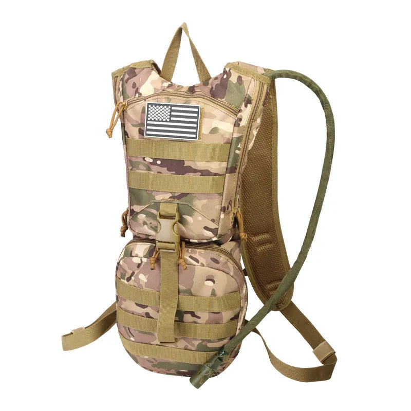 Multifunctional cycling bag in camouflage pattern with large capacity design for outdoor activities