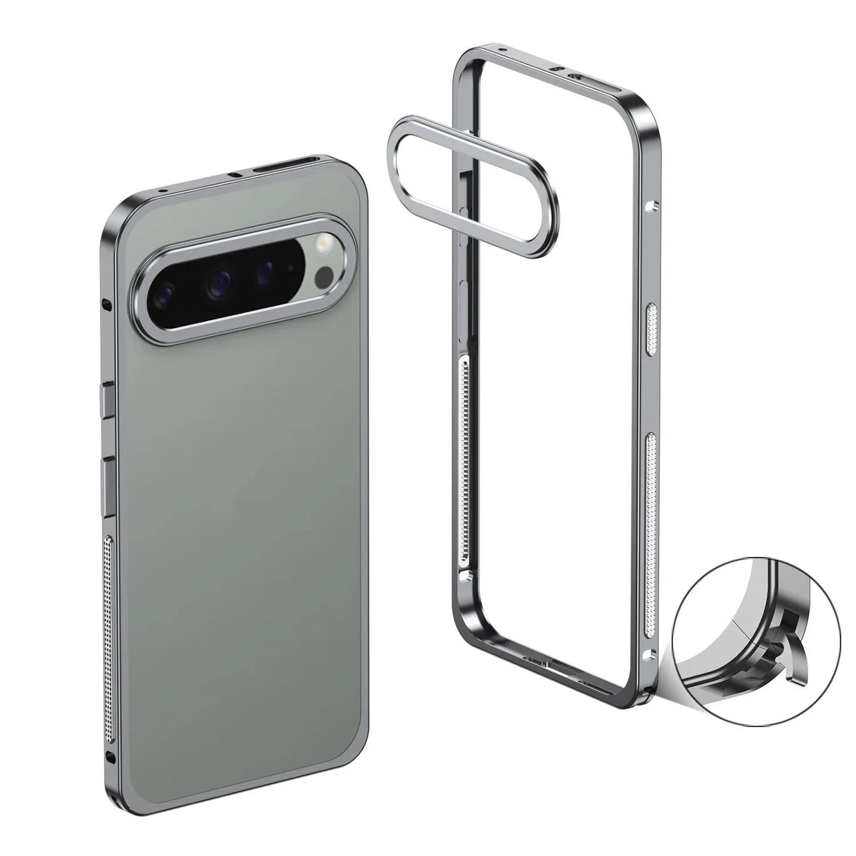 Aluminium alloy phone case for Google Pixel 9 Pro XL with heat dissipation function and protective lens case