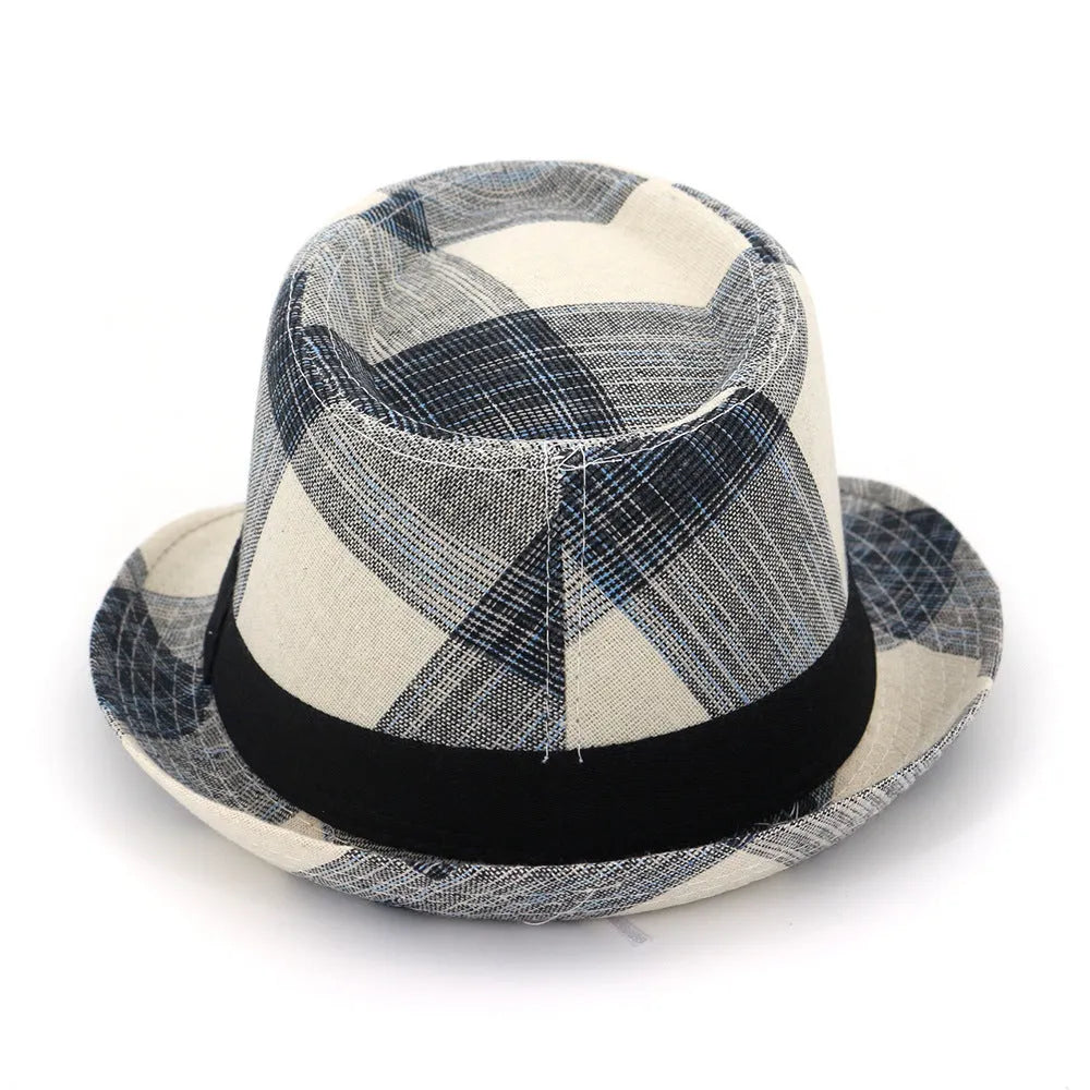 Polyester bell crown sun hat in blue colour showing 12cm crown height and 4.5cm brim