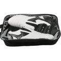 Black and white children's martial arts training shoes with a soft bottom and widened fit for Sanda and Taekwondo.