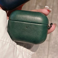 Imitation leather full cover hard case for AirPods charging case in black colour