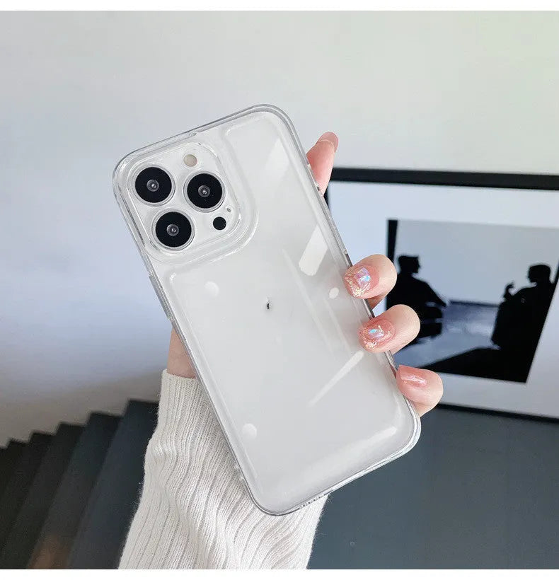 Clear TPU soft phone case for iPhone with Space shell colour drop protection