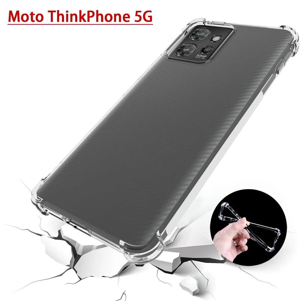 Transparent anti drop airbag phone case for Moto ThinkPhone 5G with four corner protection