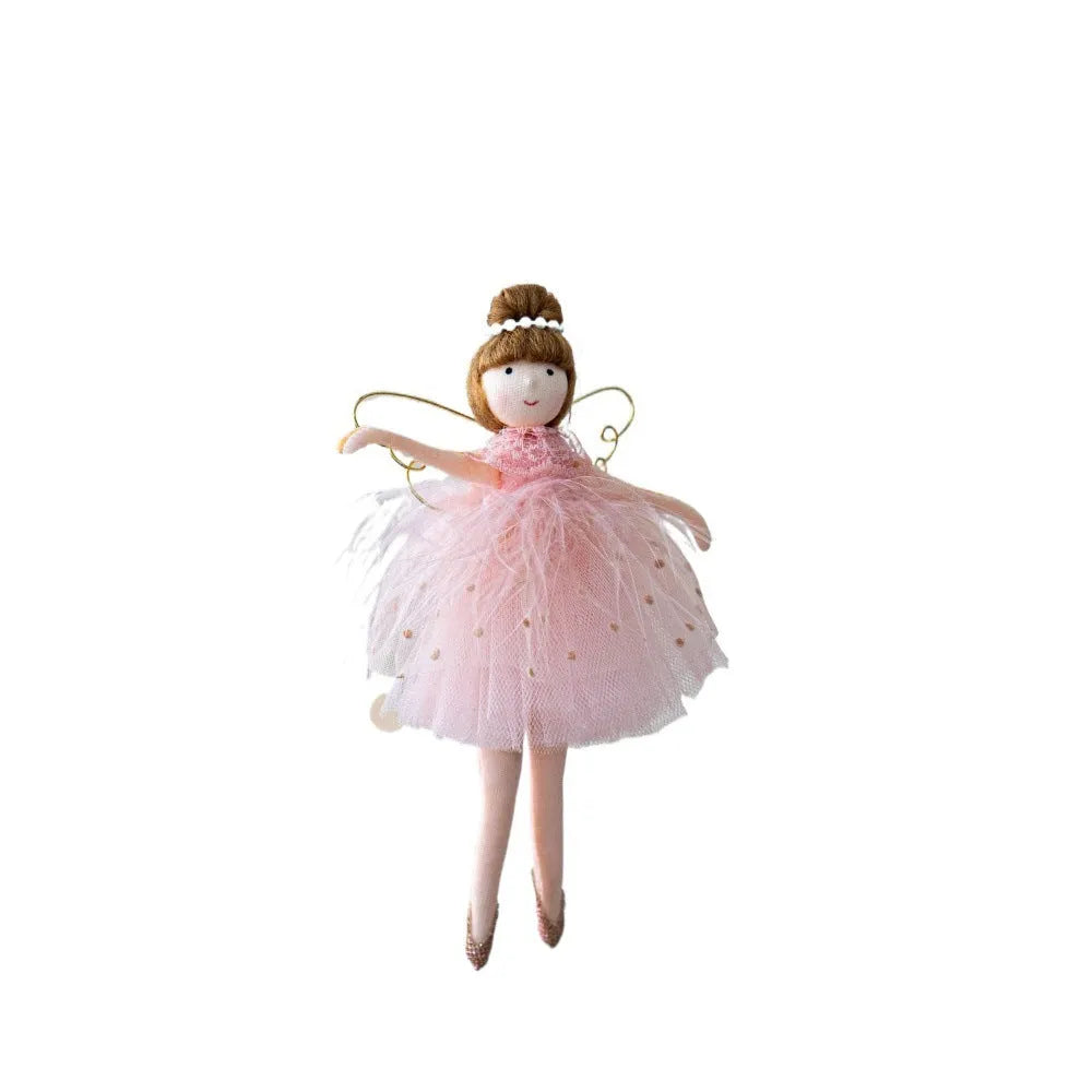 Pink or white cloth ballet girl angel plush doll with modern simplicity design