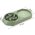 Blue slow feeder puzzle dog bowl with raised ridges and non-slip base for small to medium dogs