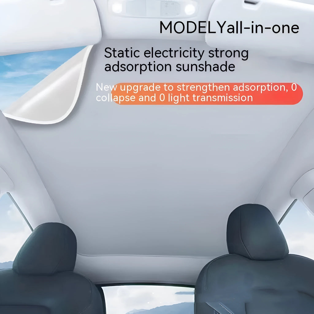 Silicone vehicle sunshade with plaid pattern and electrostatic adsorption system