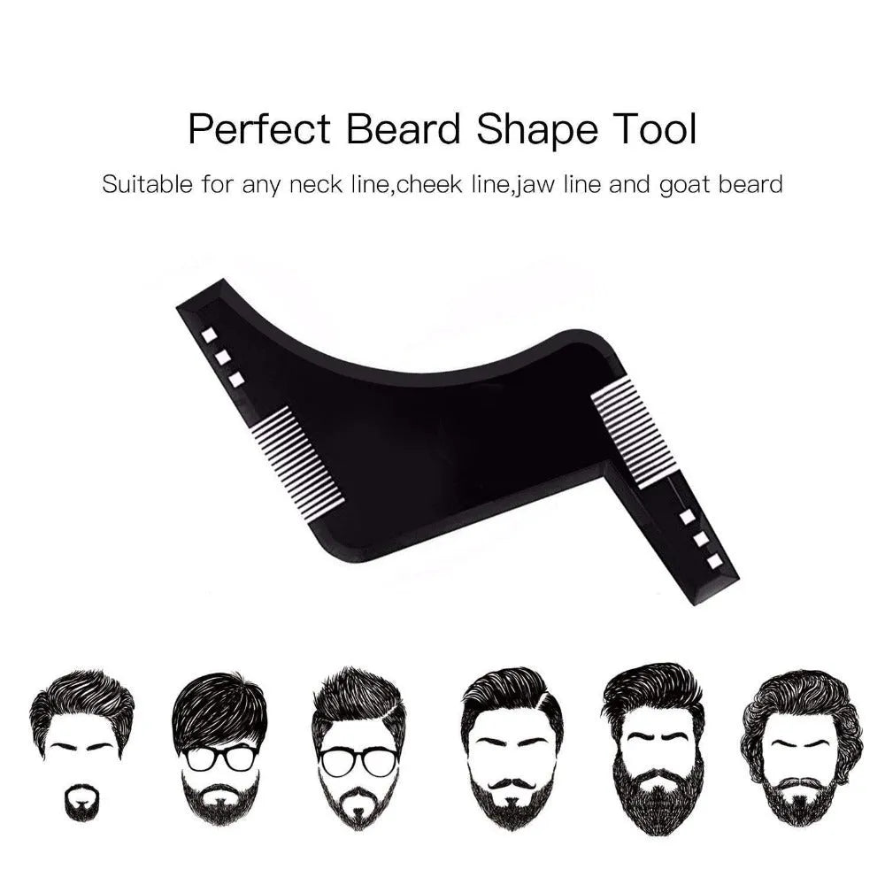 Zafrani beard comb ABS plastic 17x11.5cm 30g transparent black with two tooth types