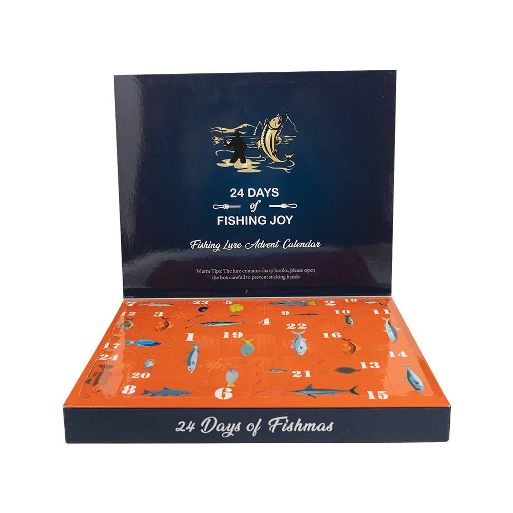 24-piece metal Christmas mino bog fishing lure set in 01 style colour.