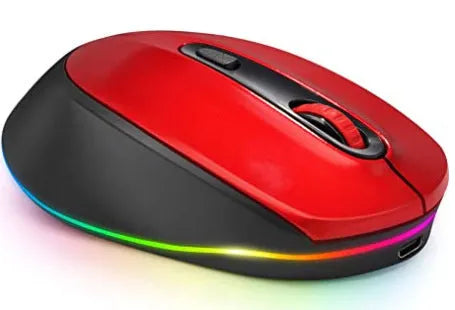 24g wireless rechargeable ergonomic mouse in colour CP008557 next to its USB charging cable