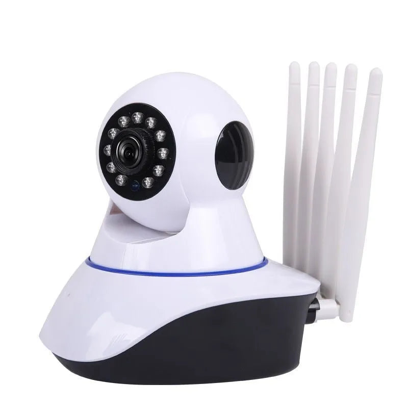 White wireless dome security camera with 2MP HD resolution for indoor outdoor surveillance