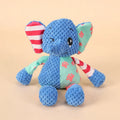 Plush squeaky dog toy in collision colour for small and large dogs, bite-resistant fabric