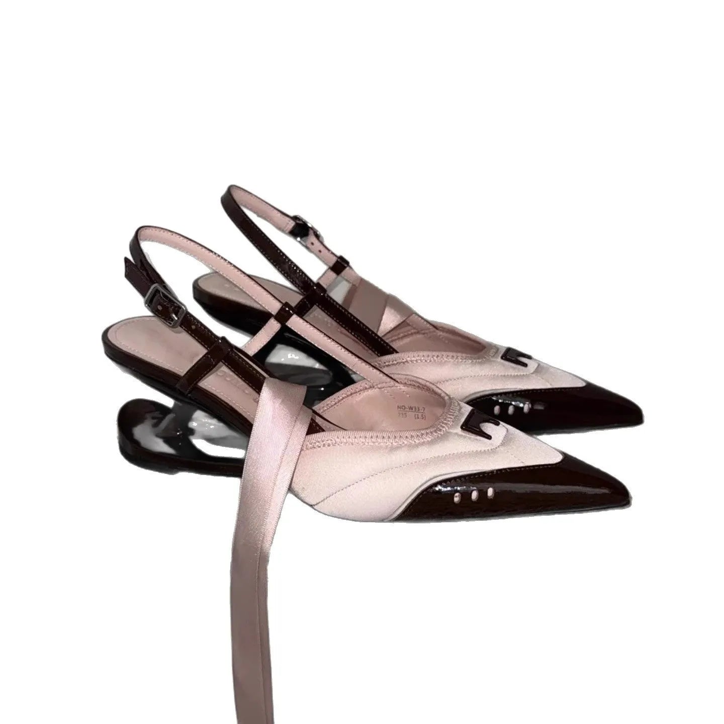 Women's black lace-up high heels with special-shaped root design showing cowhide upper and adjustable ankle fastening