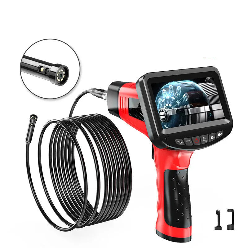 8.5mm dual-lens endoscope HD camera with snake pipeline and hard wire length options.