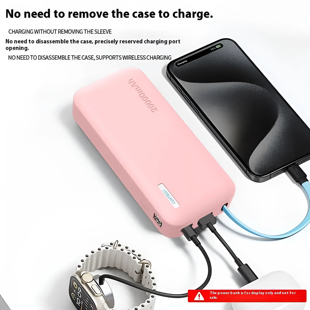Gray silicone protective cover for cool CP25 20000mAh power bank on white background