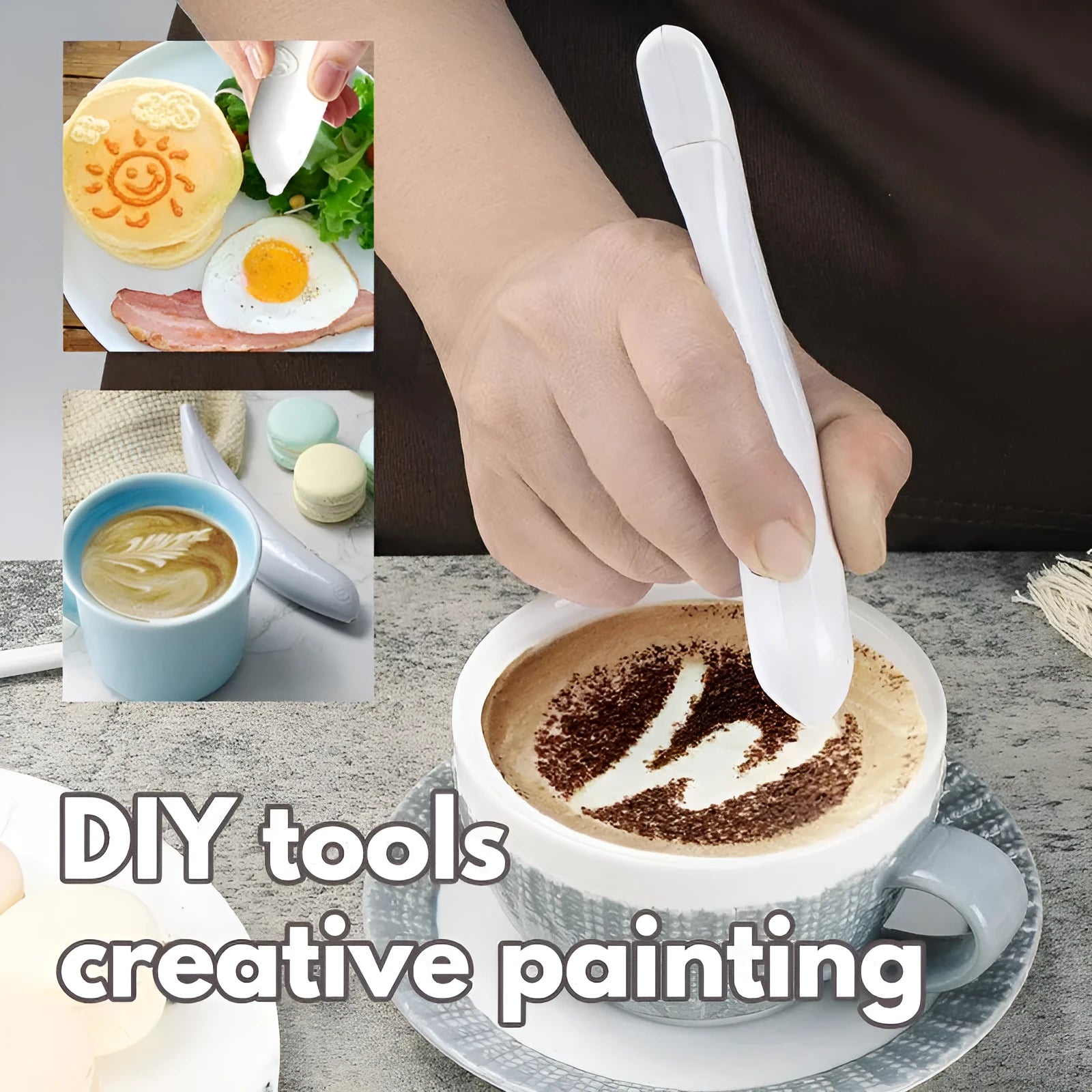 Electric coffee drawing pen in yellow, red, pink, white or green for food decoration on cake