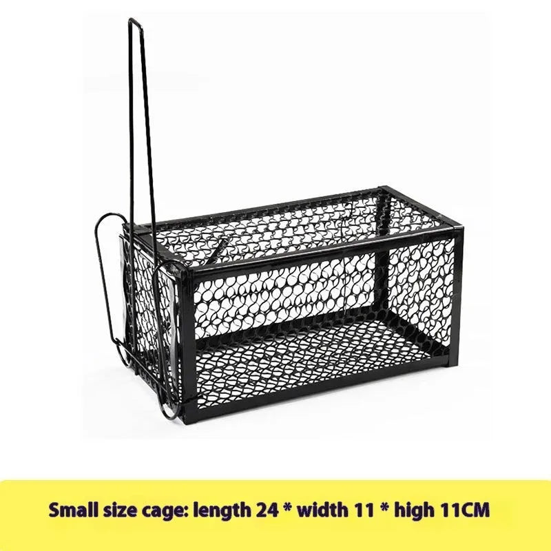 Automatic mouse trap cage for indoor rodent control in plastic construction