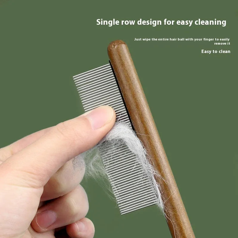 Stainless steel flea comb for dogs with dense teeth for grooming