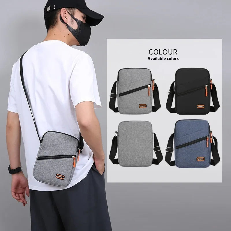 Oxford cloth crossbody commuter bag in solid colour with urban simplicity design