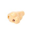 Plastic geometry-shaped manual pencil sharpener in flesh colour measuring 58x45x30mm