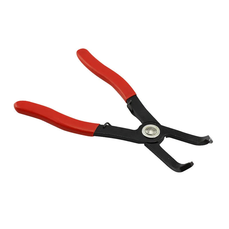 Red interior round nail removal pliers for door panel and wire buckle extraction