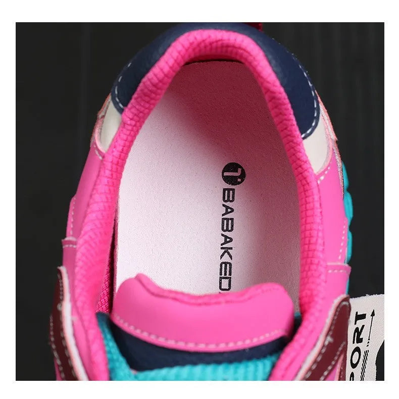 Leather sports casual shoes with thick wedge soles and round toe in multiple colour options