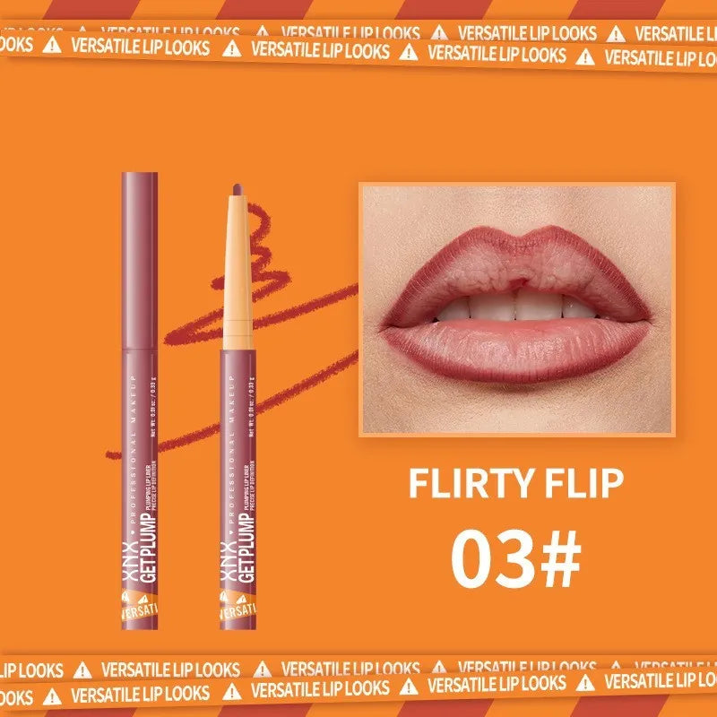 12 colour rotation lip liner set in shades from DUCKING CLEAR to DOUBLE DOSE with 3.5g each