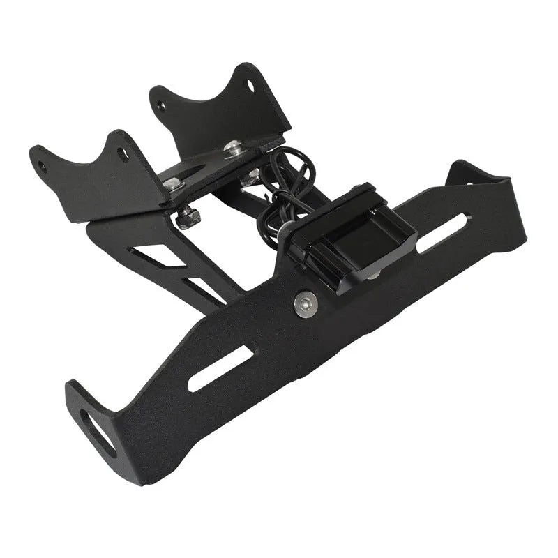 Black aluminium alloy short tail licence plate bracket for Honda motorcycles.