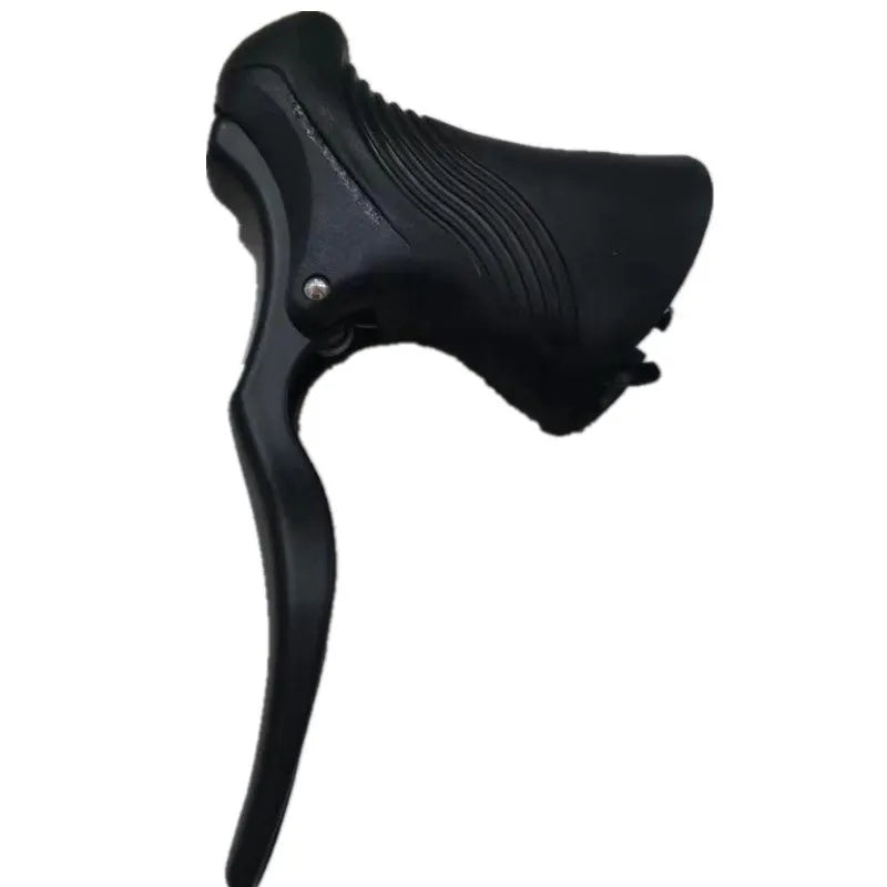 Pair of aluminium alloy road bicycle brake handles in black and black silver colour options