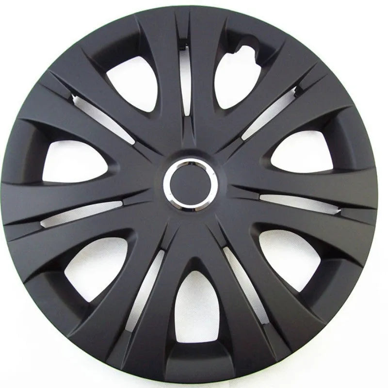 Monochrome ABS plastic wheel hub cover for universal car fitment