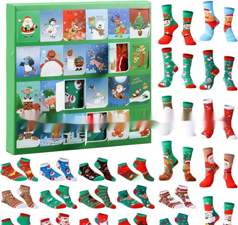 A miniature Christmas socks resin blind box decoration from a set of seven festive designs.