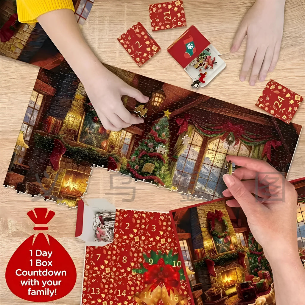 Children's Santa Claus 1000 piece paper puzzle toy in colour box packaging for teenagers
