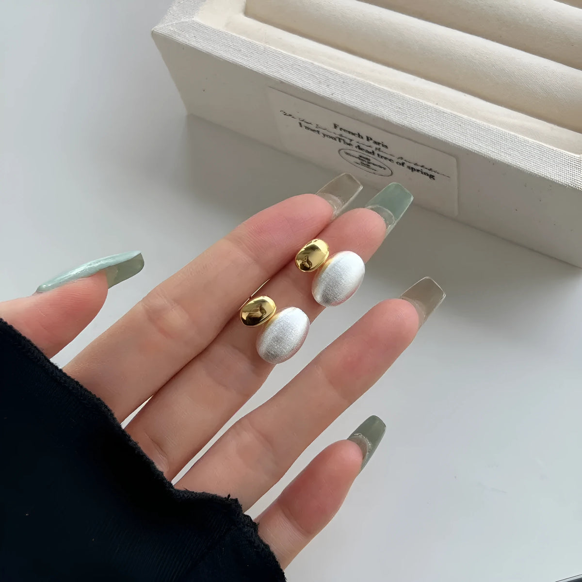 Pair of 925 silver stud earrings for women, 17mm length, electroplated finish, colour DY1D0378-S-Q-NO