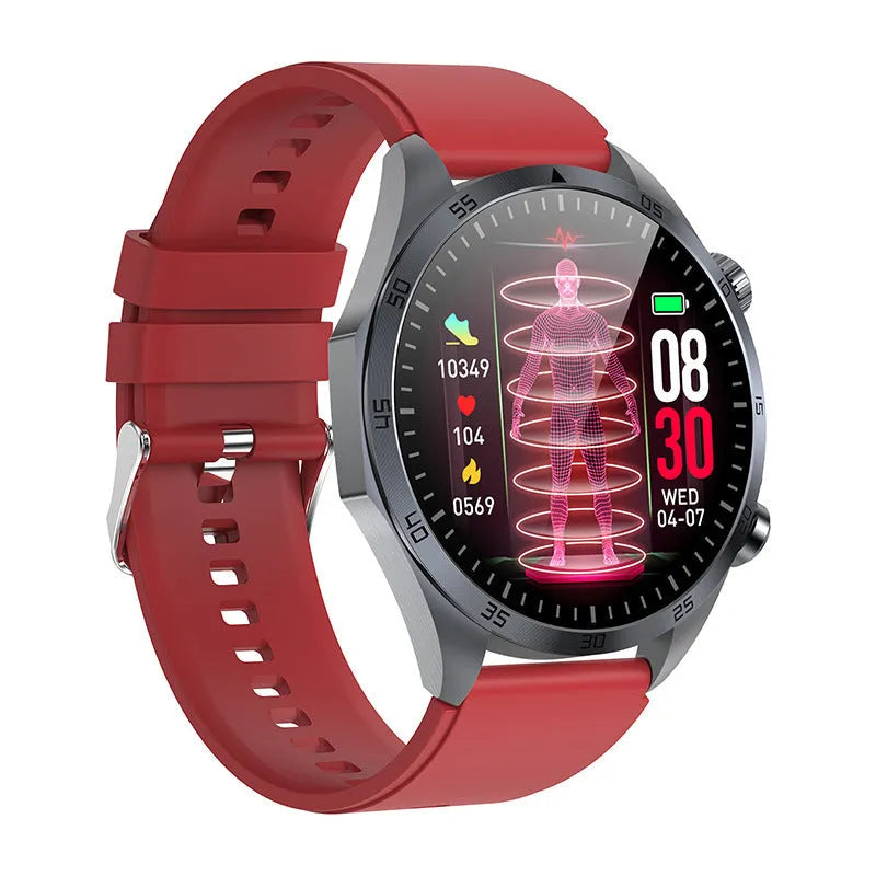 Smart watch with heart rate body temperature blood oxygen sleep monitor on TFT screen silicone wristband