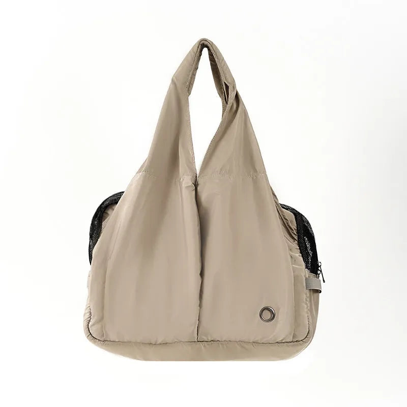 Apricot cloth pet handbag for dogs, medium size 41x16x28cm