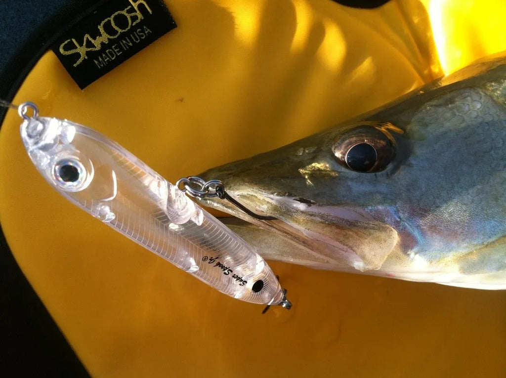 Transparent 9.5cm blank fishing lure body with 7mm eye opening for DIY customisation