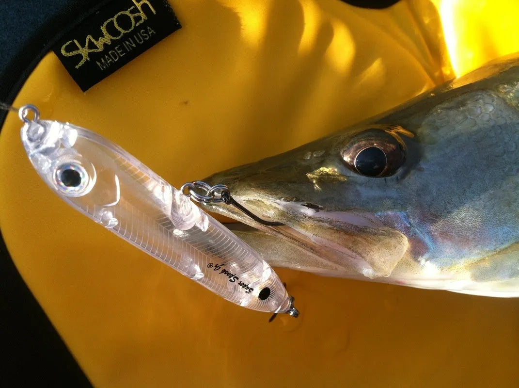 Transparent 9.5cm blank fishing lure body with 7mm eye opening for DIY customisation