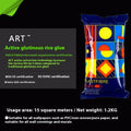 Bottle of Glutinous Rice Glue E, a formaldehyde-free wallpaper adhesive.
