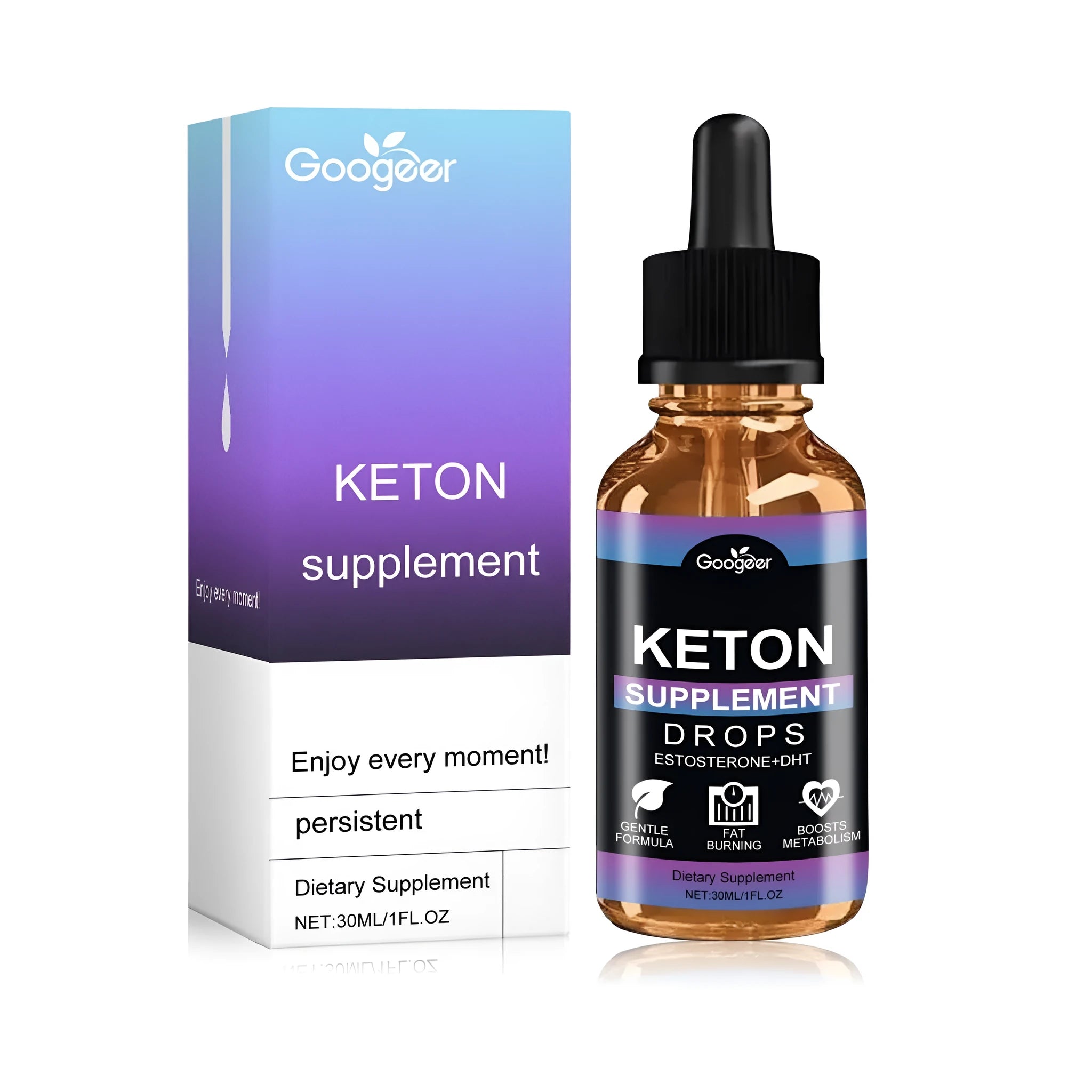 30ml bottle of Vitex negundo hair growth dietary supplement for thinning hair