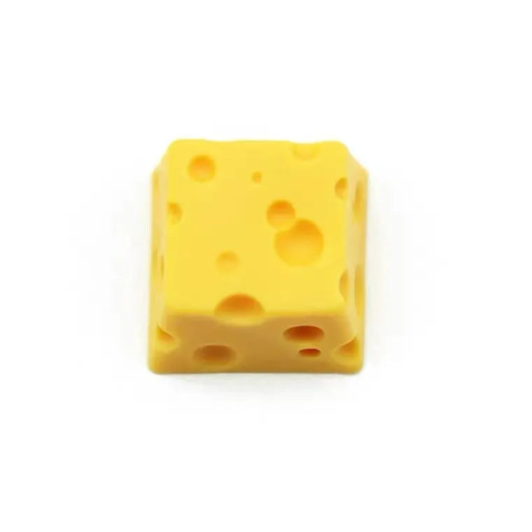 Yellow resin cheese sculpted key cap for mechanical keyboard customisation