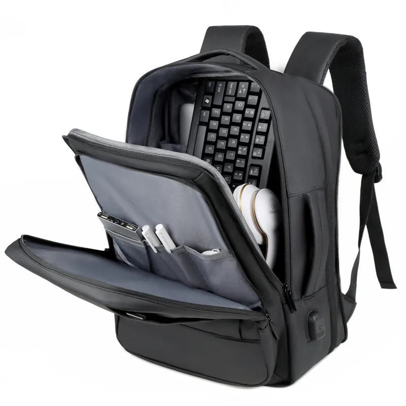 Men's waterproof Oxford cloth backpack with 20-35L capacity for business travel