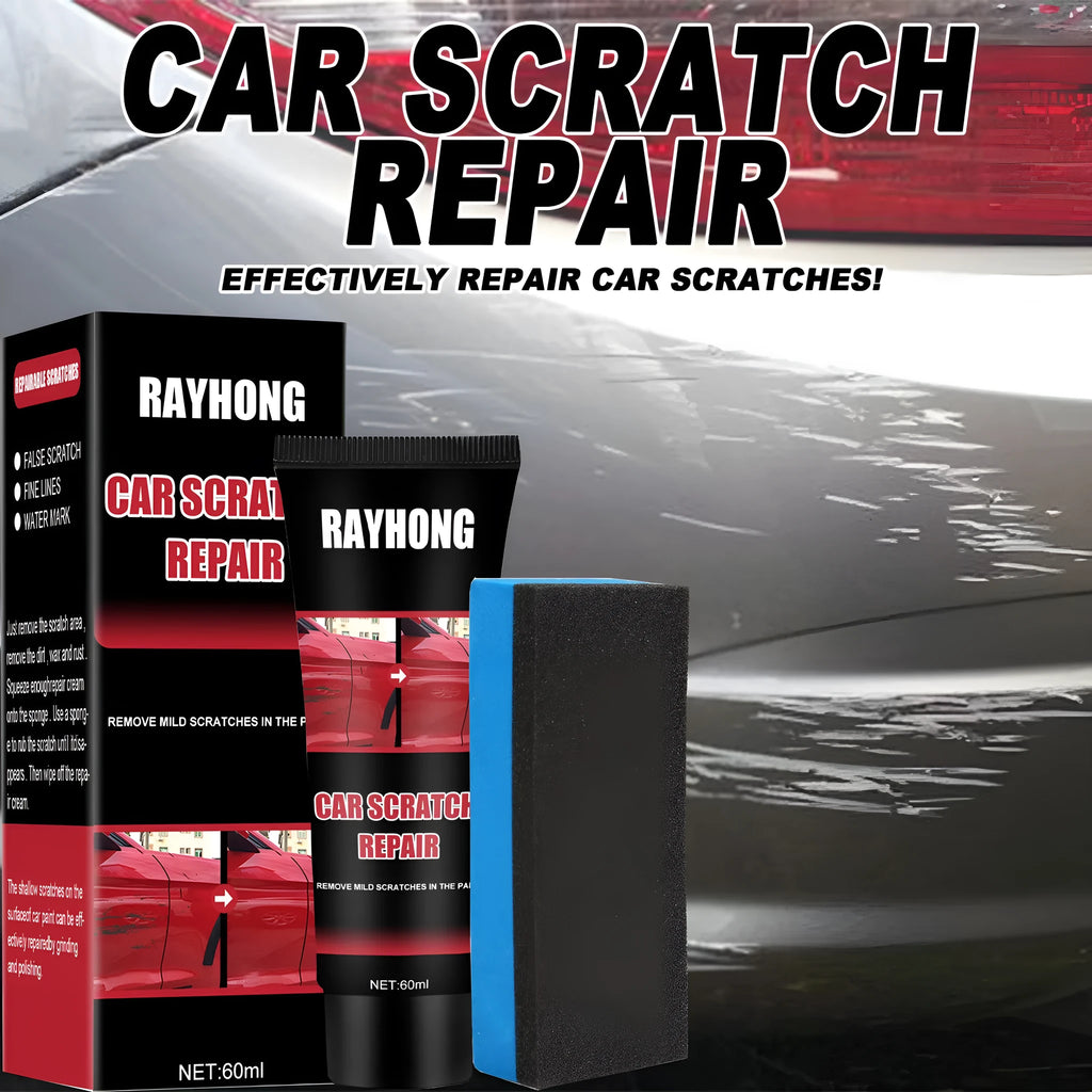 60ml car scratch repair wax tube with applicator pad for automotive paint maintenance