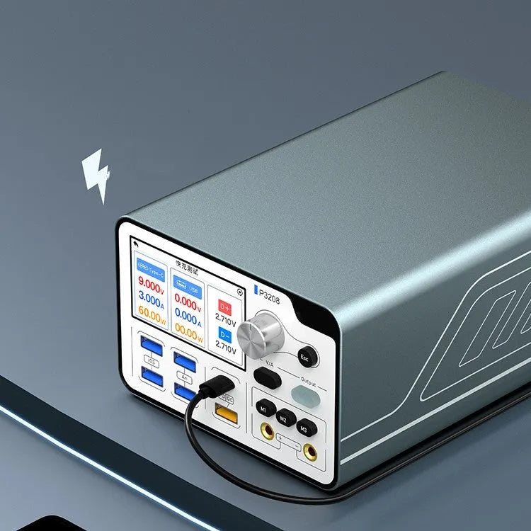 320W intelligent regulated power supply with 3.0-inch display for electronic testing and device maintenance