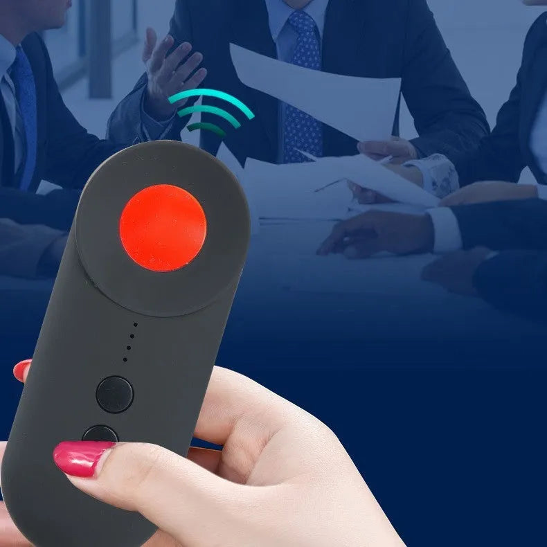 Black ABS anti-spy signal detector for GPS and hidden camera scanning with Micro USB port