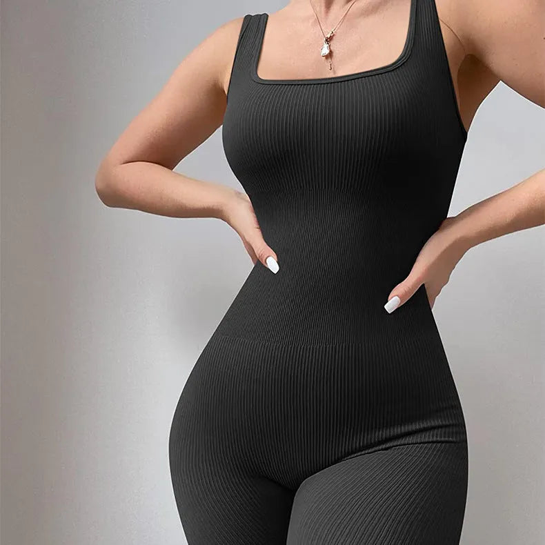 Women's spandex suspender tank top tights in long sleeve style with waist type fit and button details in various colours