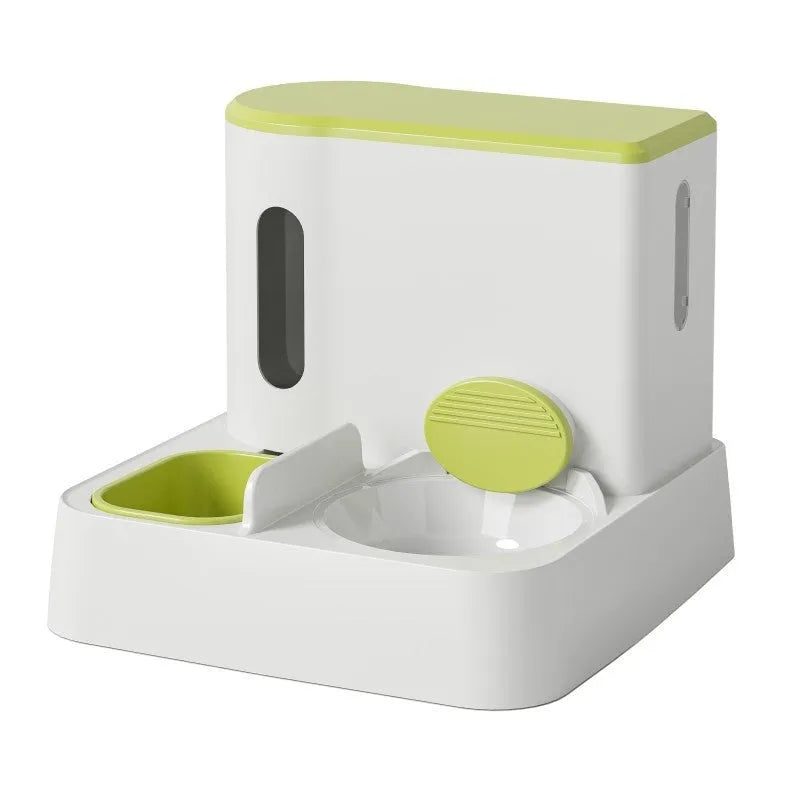 Cat automatic pet feeder with integrated water dispenser in multiple colour options