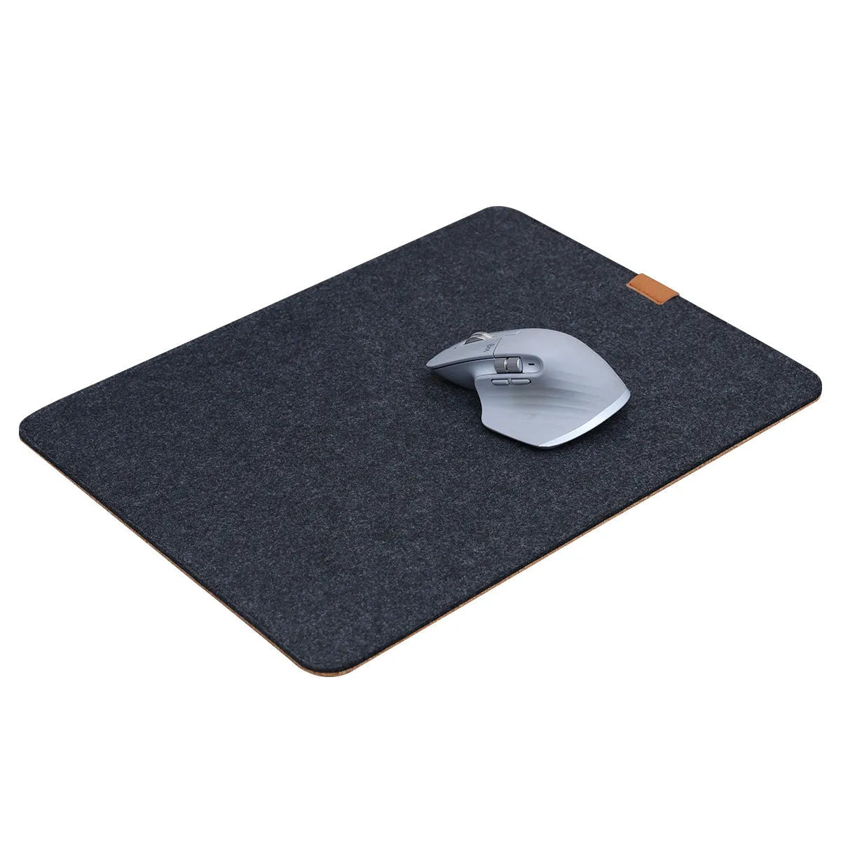 Oversized felt cork desk mouse mat in Japanese simple style with black gray pattern