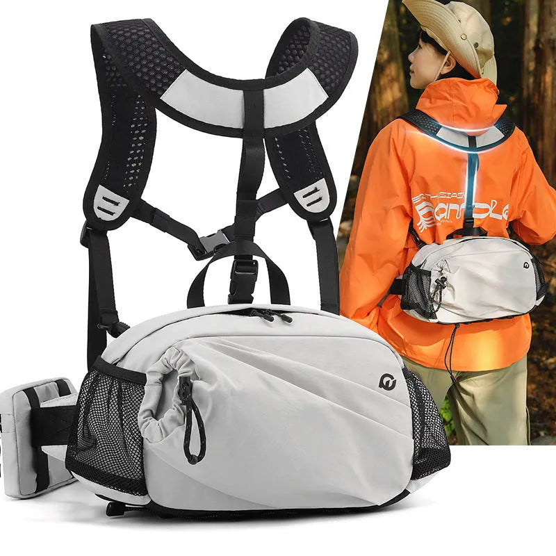 Unisex adjustable waist backpack in Army Green colour with strap adjustment